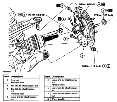 2002-2010 ford explorer rear suspension