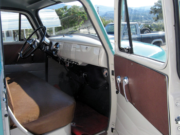 although the seat is 30 years old, it cleaned up nearly perfectly. the heater, instrument clusters, steering column and control pedals took many hours of cleaning and fitting.