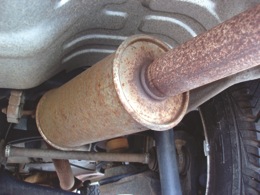 photo 1: a visual exhaust, brake, power train inspection should be part of every extended service interval inspection. 