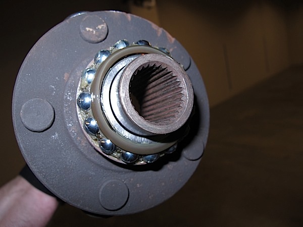 photo 5: stub axle, outer bearing and seal