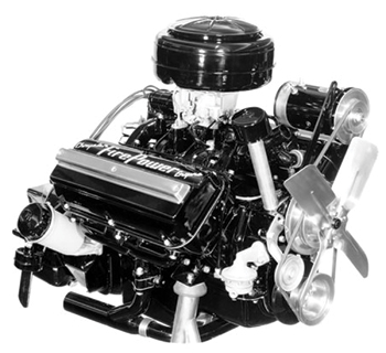 the engine used in the cold war model chrysler air raid siren is virtually the same 331 hemi firepower engine used in 1951, 1952 and 1953 chrysler cars like the saratoga, new yorker and imperial. introduced in 1951, it was chrysler’s first v8 engine. it represented an impressive improvement in engine design that produced 180 hp and a then high compression ratio of 7.5.