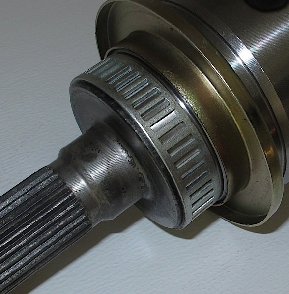 Tone rings are often pressed onto a CV joint. Make sure the number of teeth match the old axle. 