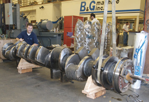 They're obviously not all this big, but diesel crankshafts are typically larger and heavier than their gasoline counterparts.