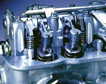 figure 2: mercedes’ active cylinder control (acc) ­system uses locking and unlocking fulcrum rockers to accomplish cylinder deactivation.