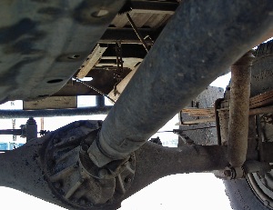 photo 8: the pinion shaft angle on this toyota is nearly zero degrees in relation to the transfer ­output shaft.