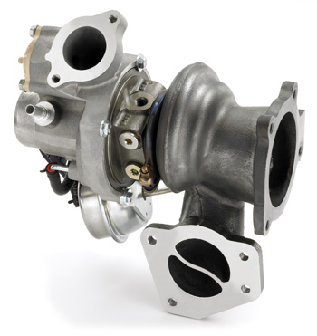 the dual-scroll turbocharger is partnered with an air-to-air intercooling system to provide up to approximately 20 psi (1.25 bar) of power-enhancing boost.