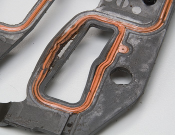 if the intake manifold gasket does not make a tight seal around the coolant ports, it may leak coolant into the crankcase. if it fails to seal tightly around the intake ports, it may allow vacuum leaks that upset the air/fuel mixture and cause idle and driveability issues.