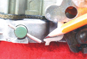 Photo 9: Make sure the secondary throttle lockout disengages when the choke valve opens.  