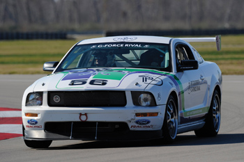 road-course testing the fr500 mustang in high-speed cornering required two sets of eyes.