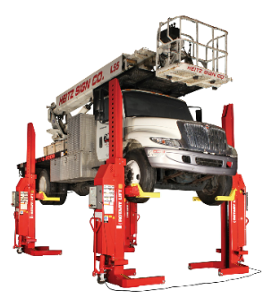 Rotary Lift’s new MCH413 mobile column lift was designed as an entry-level lift for shops interested in expanding their repair offerings to include medium-duty trucks.