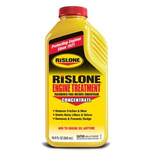 Rislone Engine Treatment Concentrate provides a blend of lubricating oils and cleaning agents that remove sludge and other deposits.