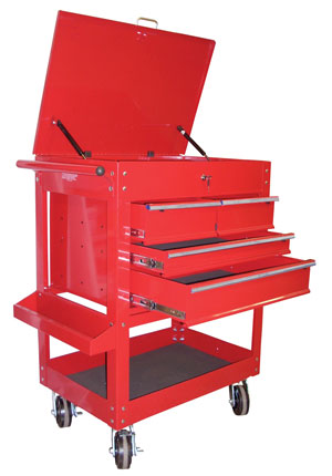 Many new and improved features have been integrated into KTI's 4-drawer utility carts. These easy-to-assemble utility carts are available in five colors.
